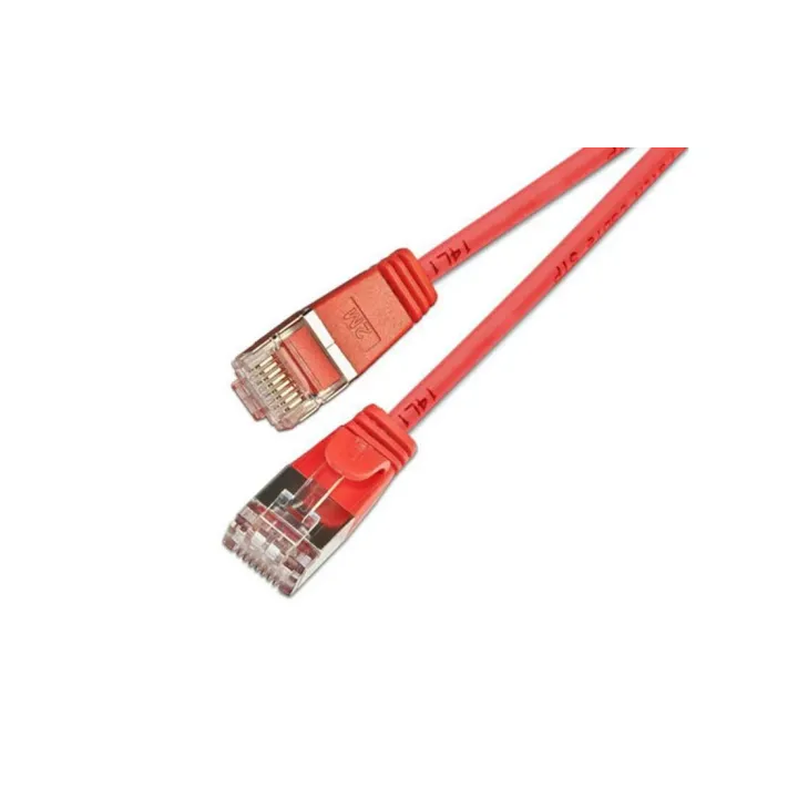 SLIM Câble patch slim RJ-45 - RJ-45, Cat 6, U-FTP, 0.5 m, Rouge