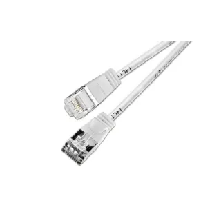 SLIM Câble patch slim RJ-45 - RJ-45, Cat 6, U-FTP, 2 m, Blanc