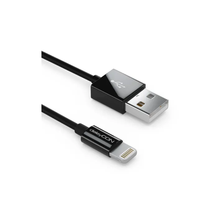 deleyCON Câble USB 2.0  USB A - Lightning 1 m