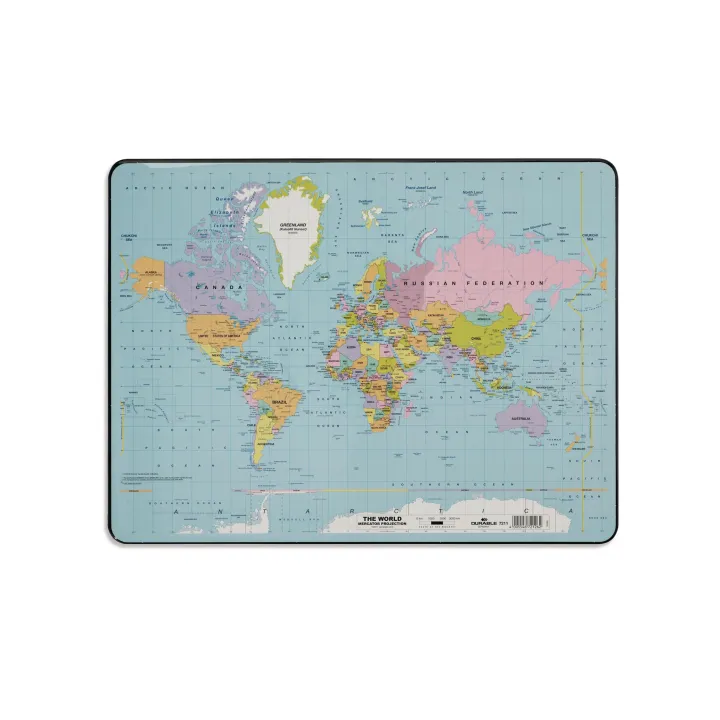 DURABLE Sous-main 530 x 400 mm carte du monde