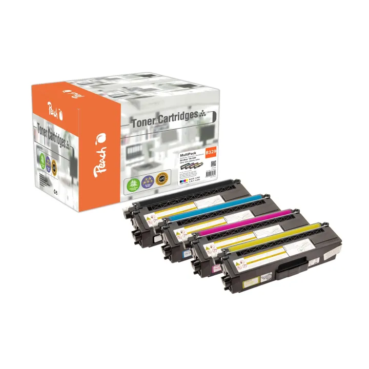 Peach Kits de toner Brother TN-329 BK, C, M, Y