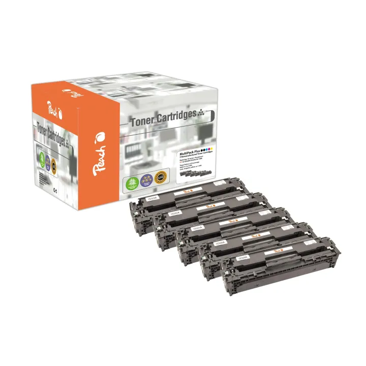 Peach Kits de toner HP Nr. 128 A (CE32A) 2x BK, 1x C, M, Y