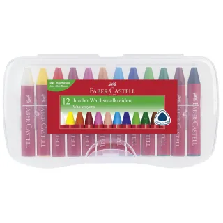 Faber-Castell Crayon gras de couleur Jumbo 12 pièces