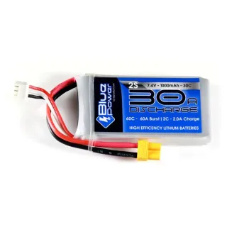 EP Batterie RC LiPo 1000 mAh 7,4 V 30C BluePower