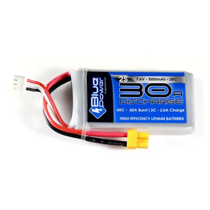 EP Batterie RC LiPo 1000 mAh 7,4 V 30C BluePower