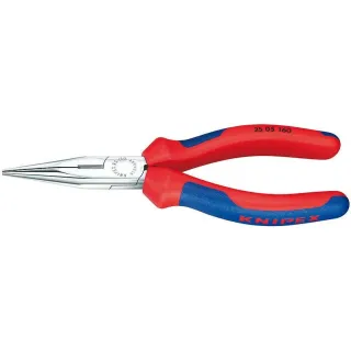 Knipex Pince à becs demi-ronds avec tranchant chromé