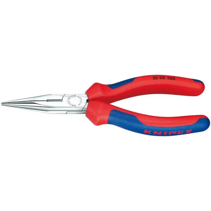 Knipex Pince à becs demi-ronds avec tranchant chromé