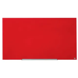 Nobo Tableau en verre magnétique Diamond 71.1 cm x 126 cm, Rouge