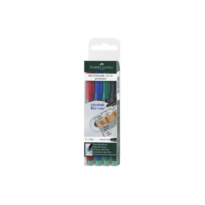 Faber-Castell Marqueur CD-DVD Multimarker F permanents Caisse de 4