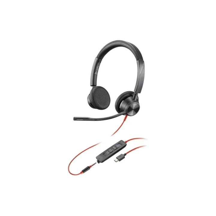 Poly Casque Blackwire 3325 MS USB-A-C, jack, noir