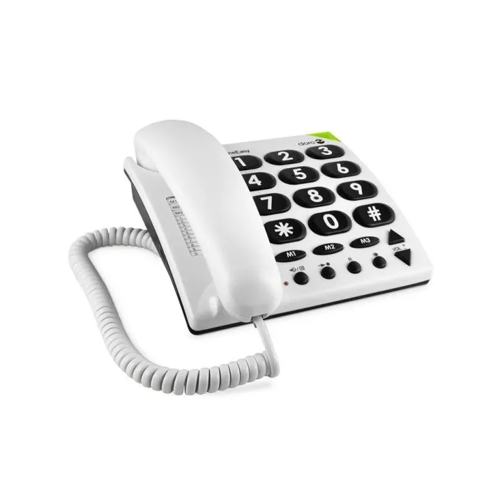 Doro Téléphone de bureau PhoneEasy 311c Blanc