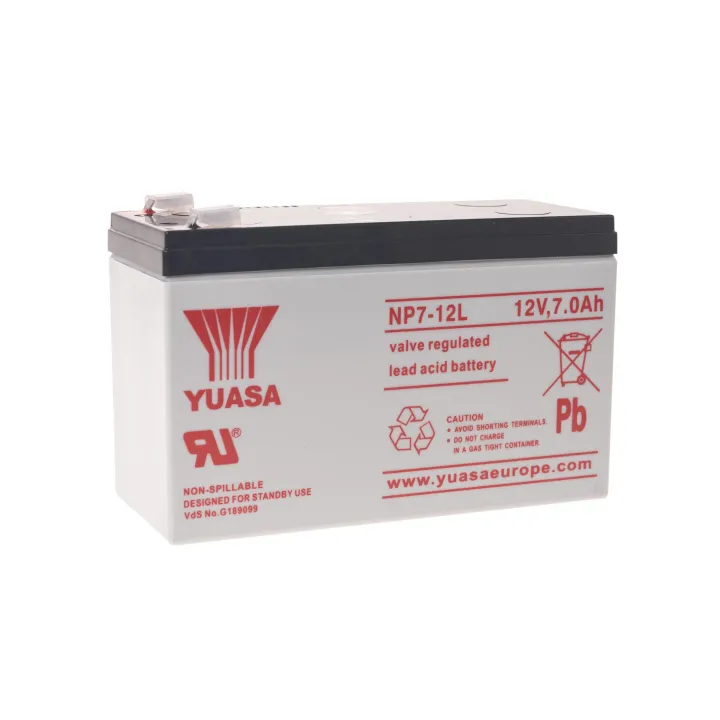 YUASA Batterie de rechange NP7-12L Anches de 6.3mm