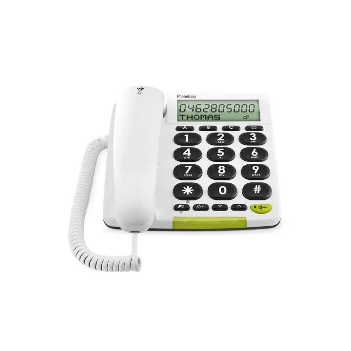 Doro Téléphone de bureau PhoneEasy 312cs Blanc