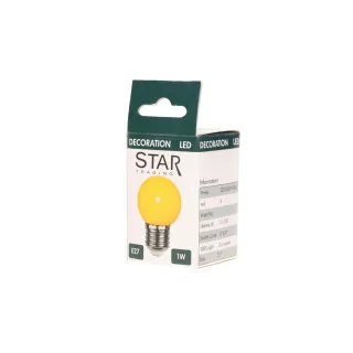 Star Trading Lampe pour party LED Mini Globe 1.2W E27 Jaune