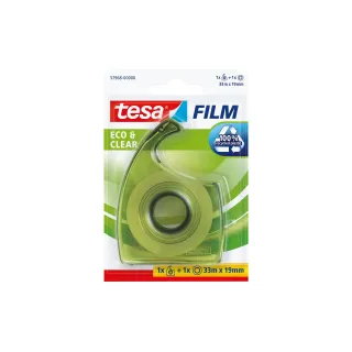 tesa Dérouleur manuel Eco & Clear 19 mm x 33 m, Transparent