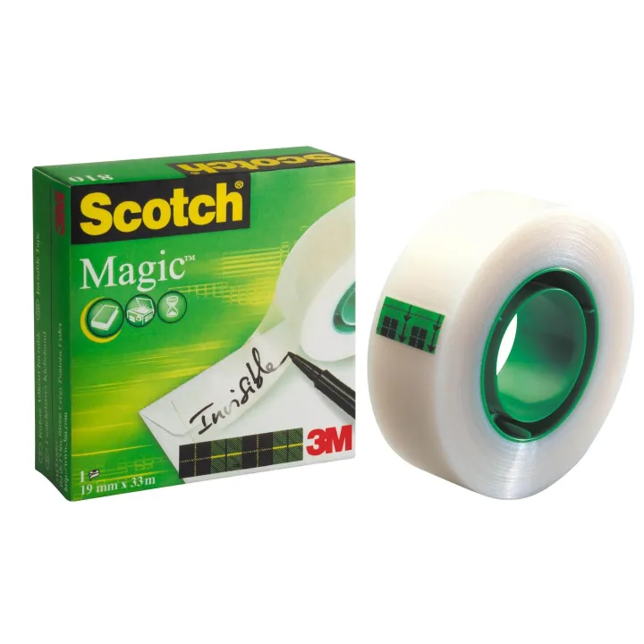 Scotch Ruban adhésif Magic 19 mm x 33 m, Transparent