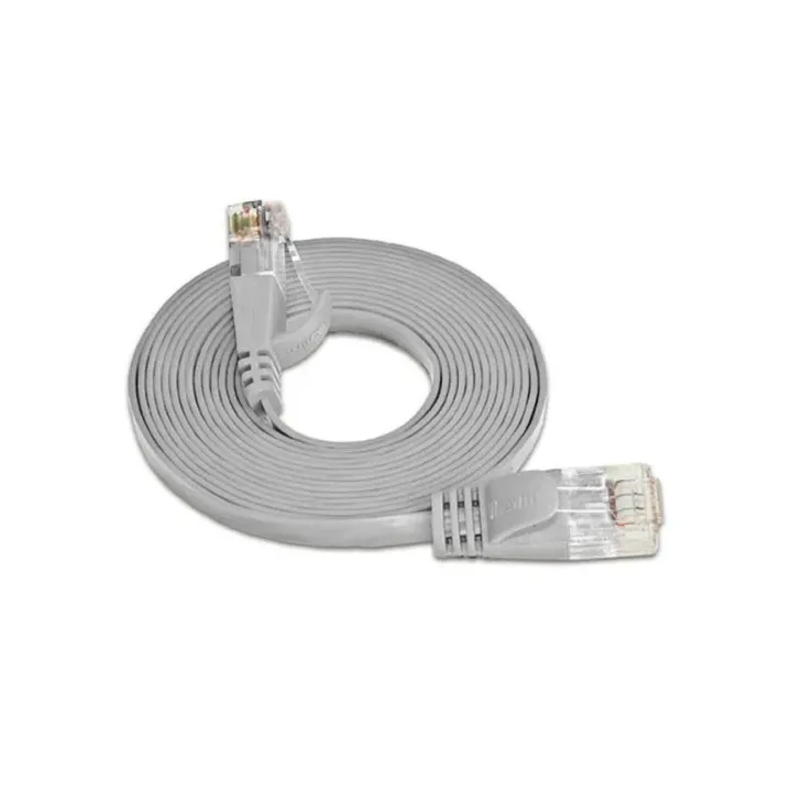 SLIM Câble patch slim RJ-45 - RJ-45, Cat 6, UTP, 0.5 m, Gris