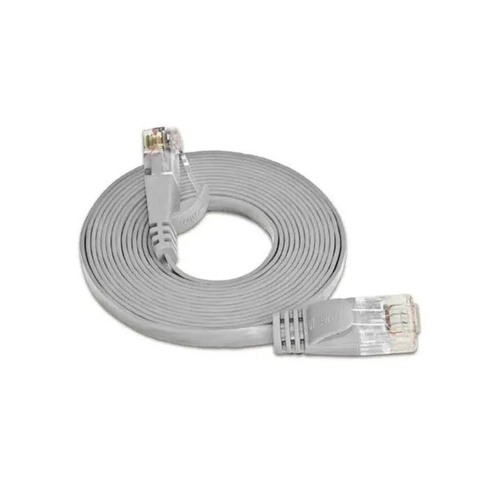 SLIM Câble patch slim RJ-45 - RJ-45, Cat 6, UTP, 5 m, Gris