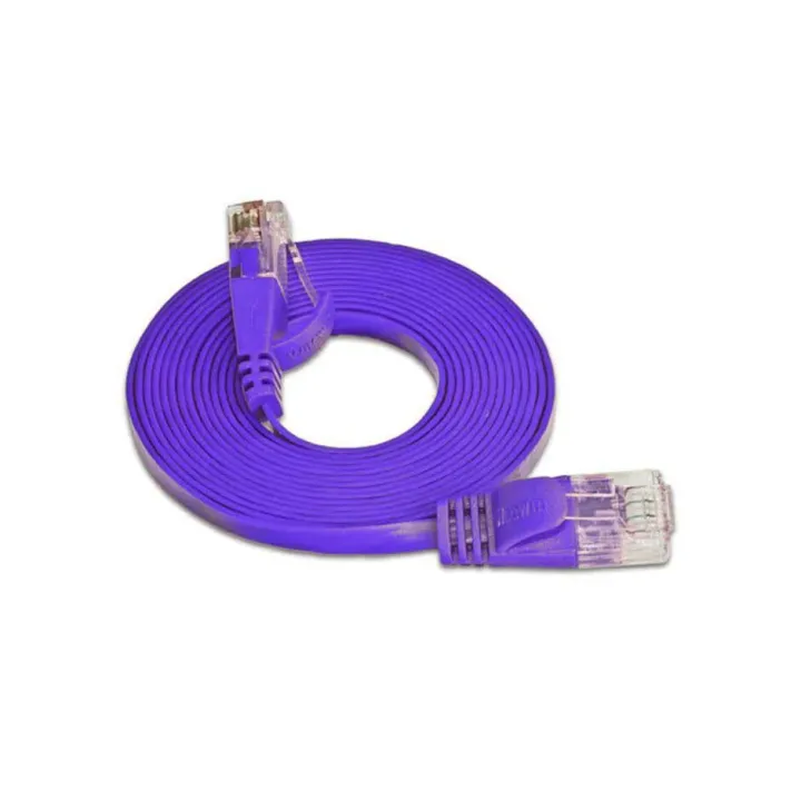 SLIM Câble patch slim RJ-45 - RJ-45, Cat 6, UTP, 0.1 m, Violet