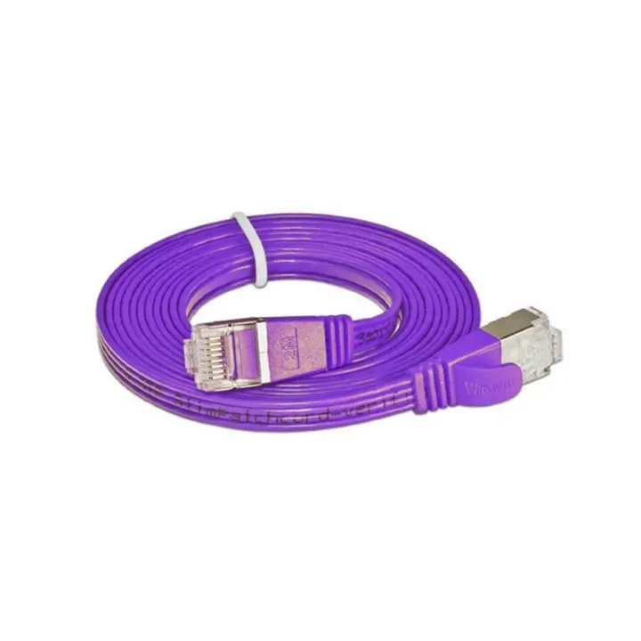 SLIM Câble patch slim RJ-45 - RJ-45, Cat 6, STP, 2 m, Violet