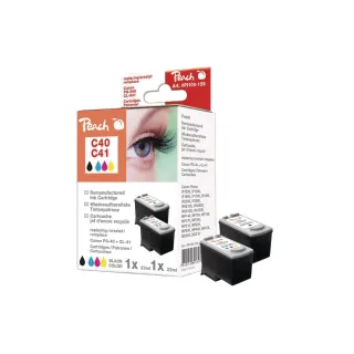 Peach Kits d’encre Canon PG-40 - CL-41 BK, C, M, Y