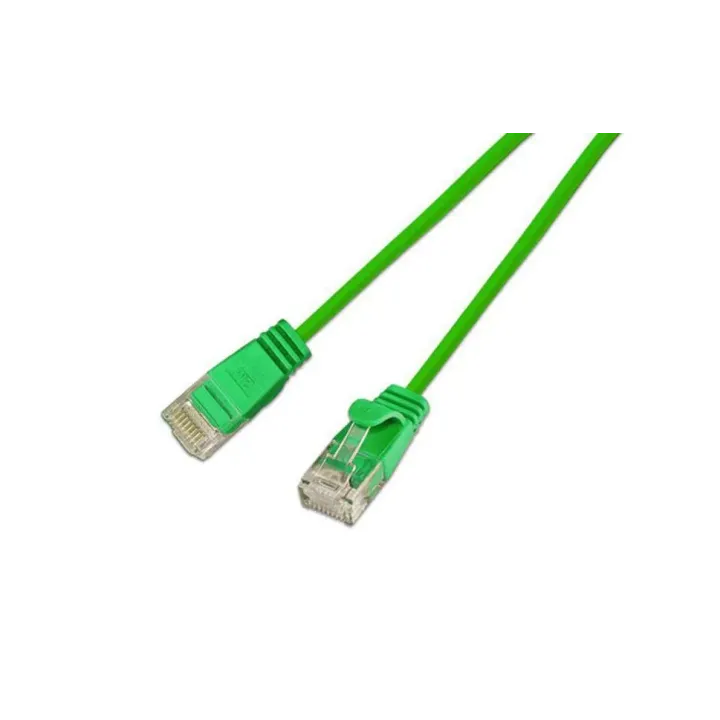 SLIM Câble patch slim RJ-45 - RJ-45, Cat 6, UTP, 0.15 m, Vert