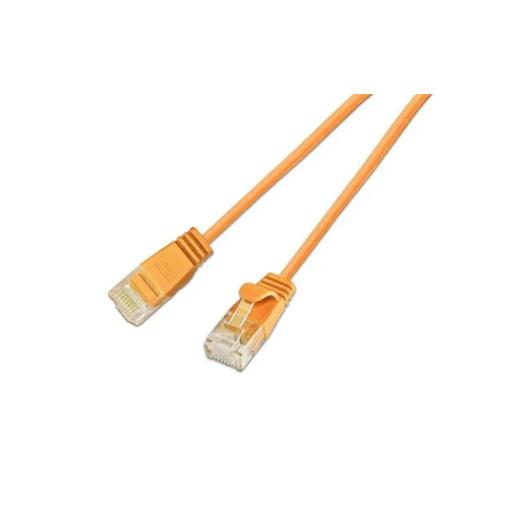 SLIM Câble patch slim RJ-45 - RJ-45, Cat 6, UTP, 0.5 m, Orange