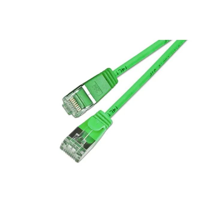 SLIM Câble patch slim RJ-45 - RJ-45, Cat 6, U-FTP, 7.5 m, Vert