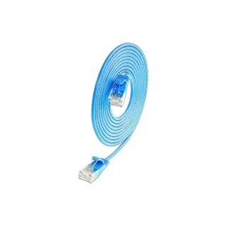 SLIM Câble patch slim RJ-45 - RJ-45, Cat 6, UTP, 7.5 m, Bleu