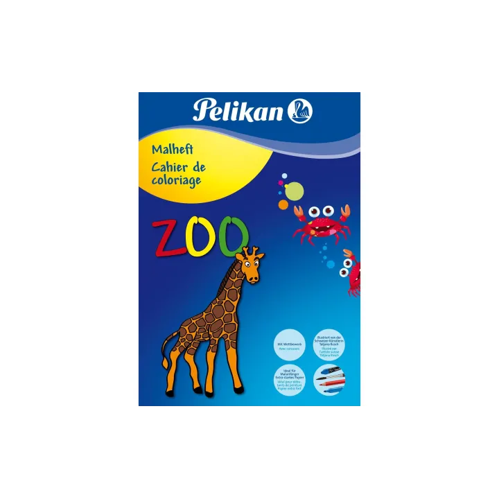 Pelikan Cahier à colorier Zoo A4