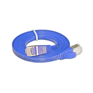 SLIM Câble patch slim RJ-45 - RJ-45, Cat 6, STP, 0.15 m, Bleu