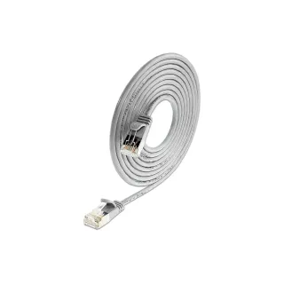 SLIM Câble patch slim RJ-45 - RJ-45, Cat 6, STP, 0.15 m, Gris