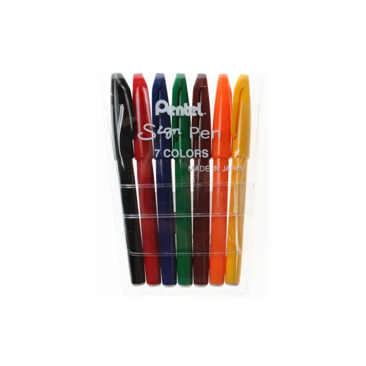 pentel Crayon feutre Sign Pen 7er Multicolore