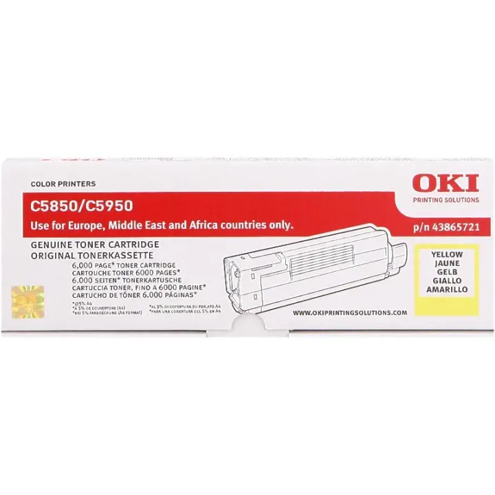 OKI Toner 43865721 Yellow