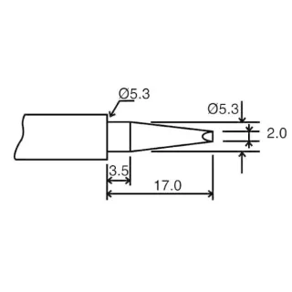 Velleman Pointe de brasage BITC10N4 En forme de burin 2 mm