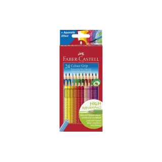 Faber-Castell Crayons de couleur Colour Grip Étui en carton de 24 pièces