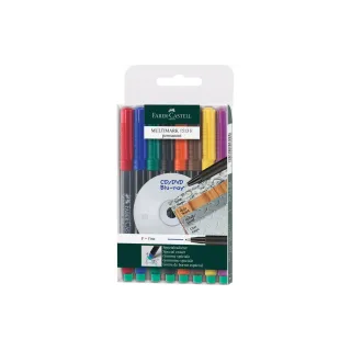 Faber-Castell Marqueur CD-DVD Multimarker F permanents Caisse de 8