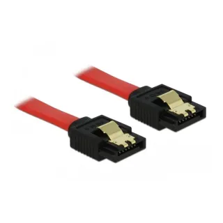 Delock Câble SATA3 rouge, clip, 30 cm