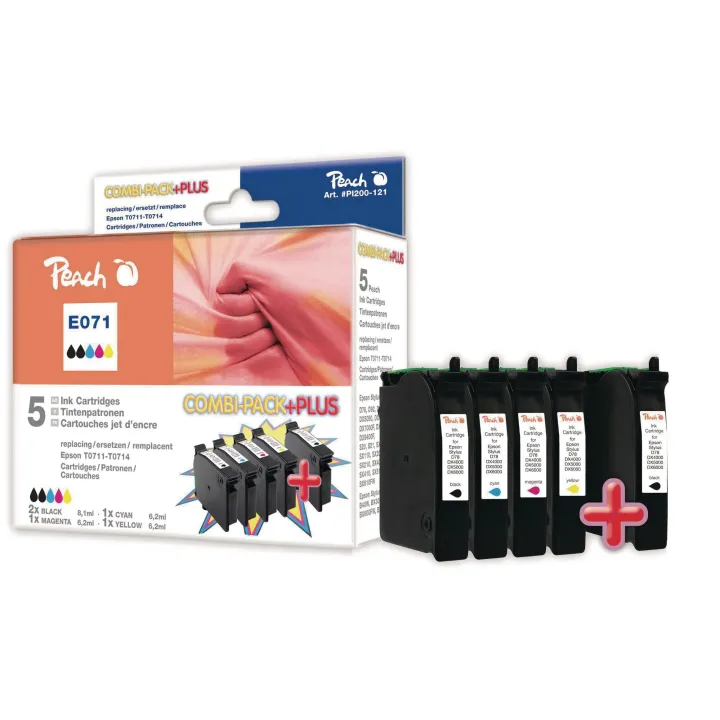 Peach Kits d’encre Epson T0715-T0895 C-M-Y-BK