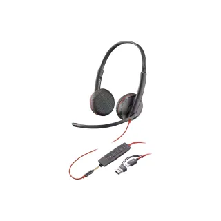 Poly Casque Blackwire 3225 Duo USB-A-C