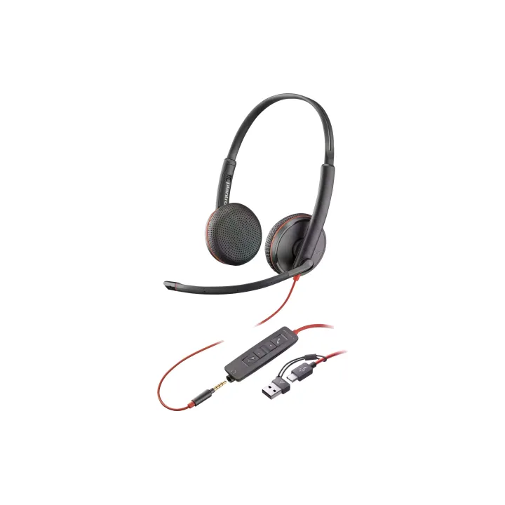 Poly Casque Blackwire 3225 Duo USB-A-C