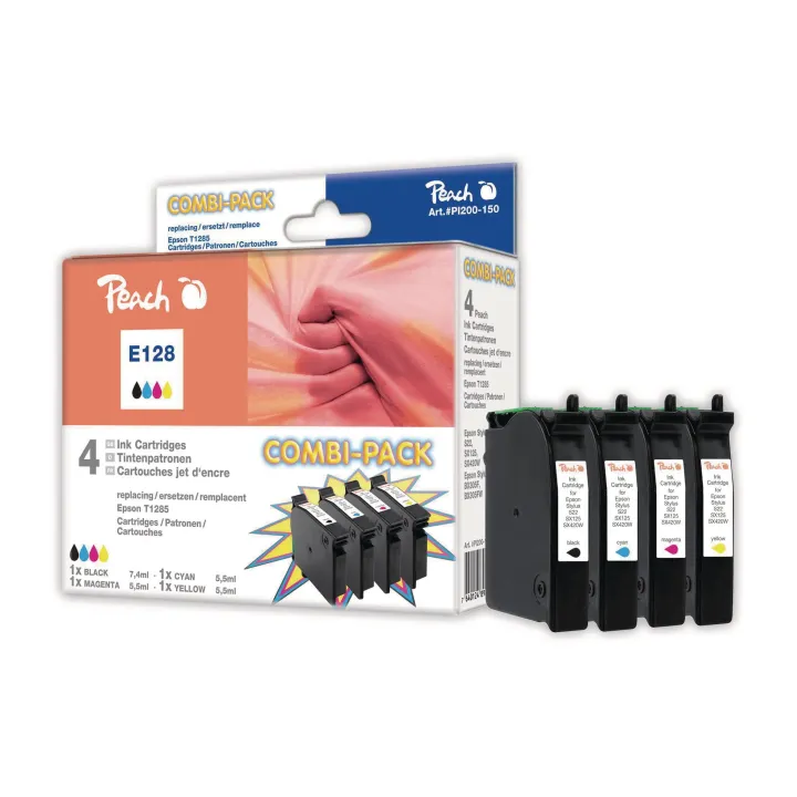 Peach Kits d’encre Epson T1285 C-M-Y-BK