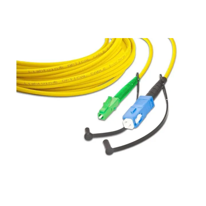 Lightwin Câble patch à fibre optique Singlemode LC-APC – SC, OS2, Simplex, 0.5 m