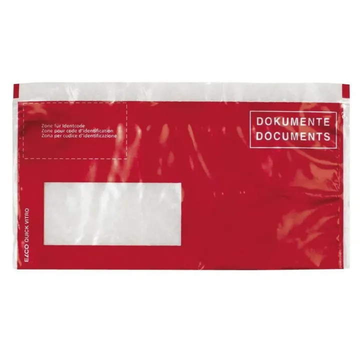 ELCO Pochette pour documents Quick Vitro C5-6 Fenêtre gauche, 250 pièces