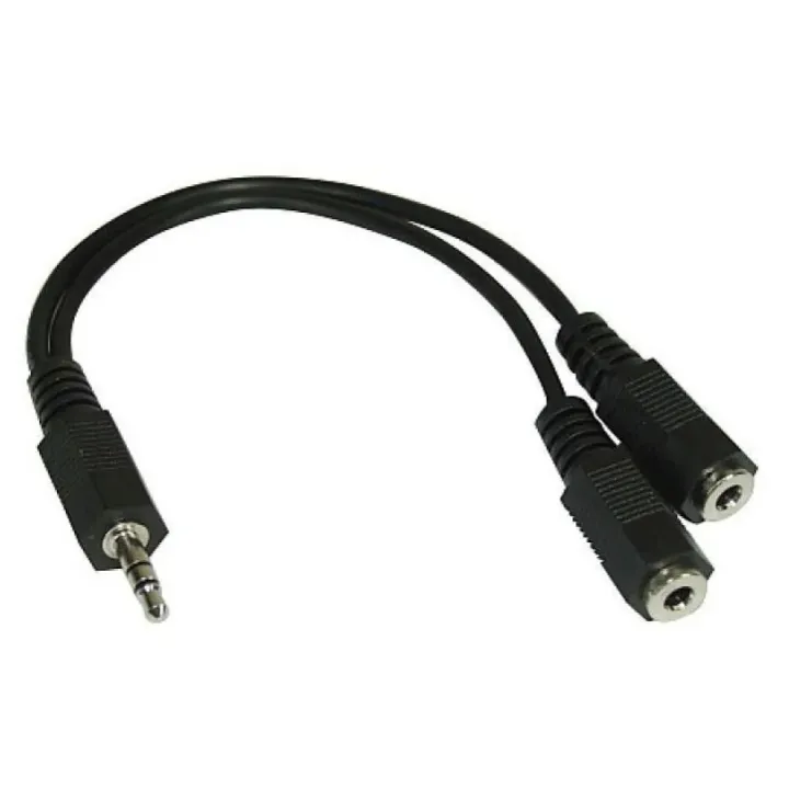 HDGear Adaptateur audio jack 3,5 mm, mâle - jack 3,5 mm, femelle