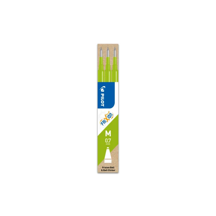 Pilot Cartouche Frixion Refill 3 pièces, Vert clair, 0.7 mm