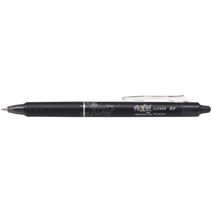 Pilot Stylo à bille roulante Frixion Clicker 0.7 mm Noir, moyen