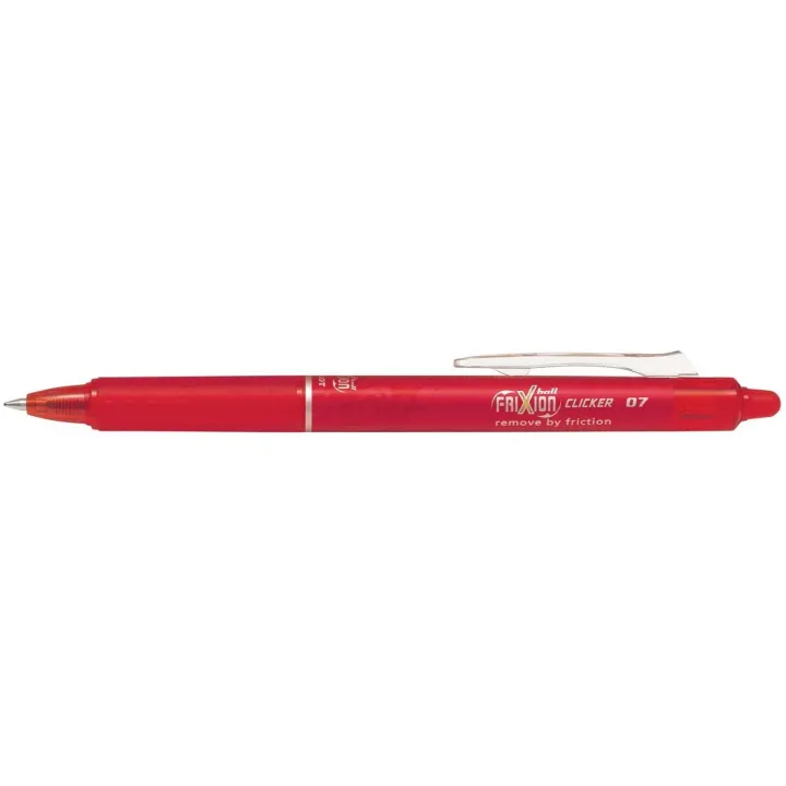 Pilot Stylo à bille roulante Frixion Clicker 0.7 mm Rouge, moyen