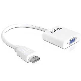 Delock Câble adaptateur HDMI - VGA Blanc