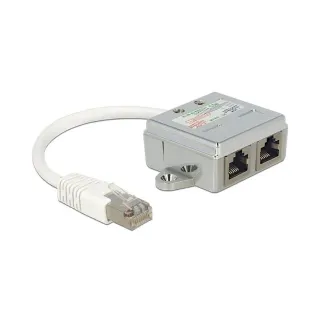 Delock Adaptateur double port 2xRJ45, 1x100Mbps LAN, 1xISDN 1 Pièce-s